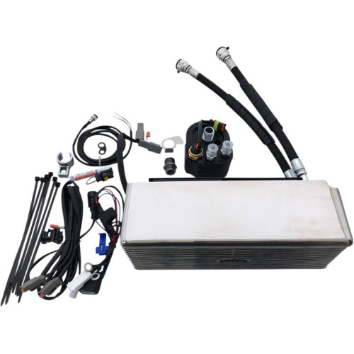 PartzBiz HD: 3458435-ใหม่ 3.0 Chrome Ultracool The Reefer Oil Cooler พัดลมระบายความร้อนระบบ Harley Dyna