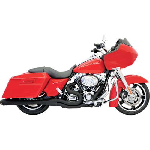 PartzBiz HD: 3443090-Bassani Road Rage II Mega 2 เป็น 1 ระบบท่อไอเสีย Long Black Harley Touring