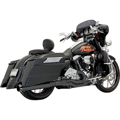 PartzBiz HD: 3445377-Bassani Black Road Rage II 2 into 1 B1 Power Exhaust Pipe System Harley Touring