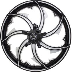 PartzBiz HD FRY-165-BC-ABST - Coastal Moto Fury Rear Wheel Rim Black Cut 16x5.5 SD ABS TPMS Harley Touring 09+