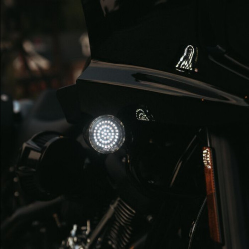 PartzBiz HD: -Custom Dynamics Genesis 4 Flat Amber White LED Turn Signal Inserts 1157 Harley