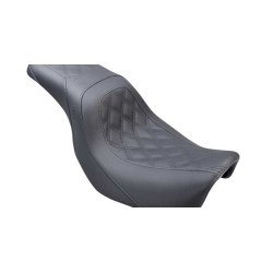 PartzBiz HD GL80604DB - Saddlemen Pro Series Lutzka Signature Series Slim 2-Up Seat Harley Dyna FXD 06+