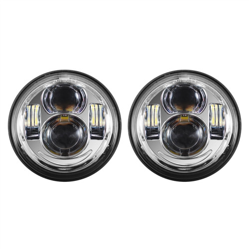 PartzBiz HD: 3486416-Hogworkz Chrome LED 4.65″ ไฟหน้าสไตล์ Dual Daymaker Harley Dyna Fat Bob