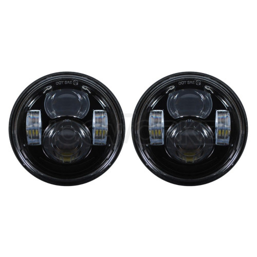 PartzBiz HD: 3486412-Hogworkz Black LED 4.65″ Blackout ไฟหน้าไฟหน้า Harley Dyna Fat Bob 08-17
