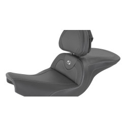 PartzBiz HD I14-07-185BR - Saddlemen Black Carbon Fiber Road Sofa Seat 2 Up Backrest Indian Touring 14-20 PartzBiz HD I14-07-185BR - Saddlemen Black Carbon Fiber Road Sofa Seat 2 Up Backrest Indian Touring 14-20