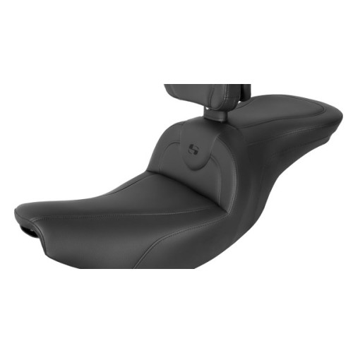 PartzBiz HD: 3480122-Saddlemen Black Stitch Gelcore RoadSofa เบาะนั่งแบบชิ้นเดียวพร้อมพนักพิง 2014+ อินเดียน