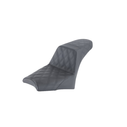 PartzBiz HD: 3465280-Saddlemen Step Up Seat Gel Core Black Lattice Stitch Retro Indian Scout Bobber 18+