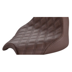 PartzBiz HD I21-04-002BLS - Saddlemen Brown Renegade Solo Seat Lattice Stitched 22+ Indian Chief Dark Horse