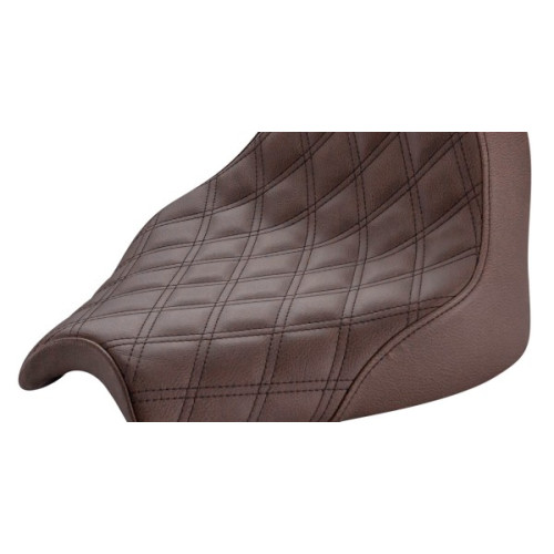 PartzBiz HD: 3481701-Saddlemen Brown Renegade Solo Seat Lattice Stitched 22+ Indian Chief Dark Horse