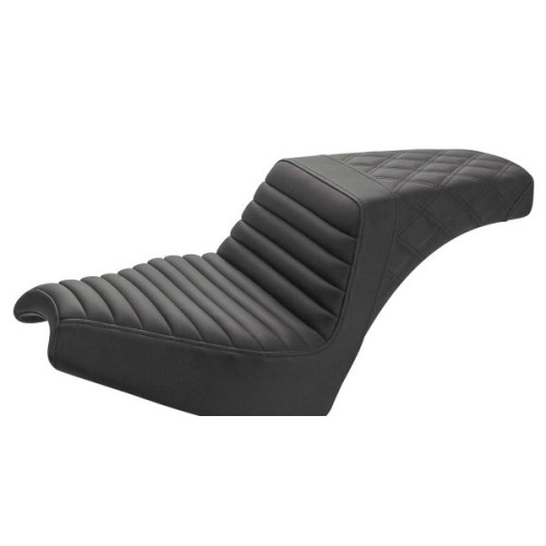 PartzBiz HD: 3483069-Saddlemen Step Up 2-Up Seat Lattice Tuck-n-Roll สีดำ GelCore Indian Chief 2022