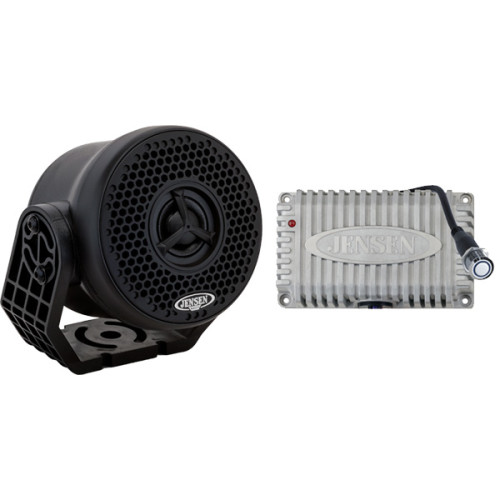 PartzBiz HD: 3477876-Jensen Power Sports Waterproof 160W 4-Channel Bluetooth Amplifier Harley Silver