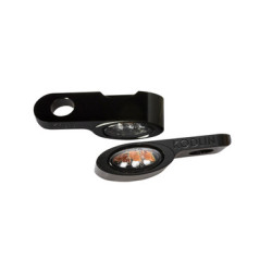 PartzBiz HD K68510 - Kodlin Black Elypse LED 2-1 Front Turn Signals Running Light Universal Fitment