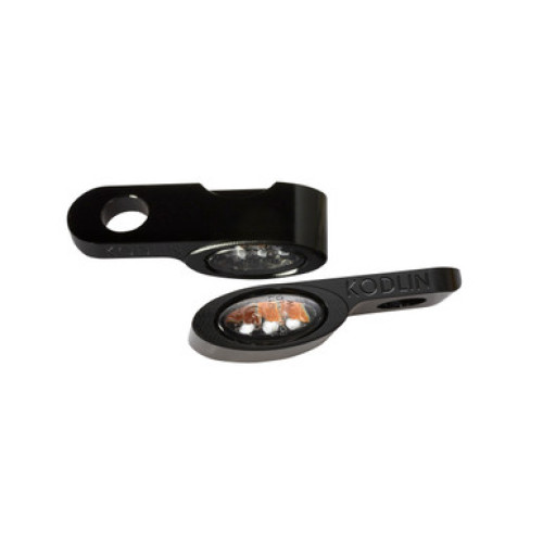 PartzBiz HD: 3482559-Kodlin Black Elypse LED 2-1 Front Turn Signals Running Light Universal Fitment