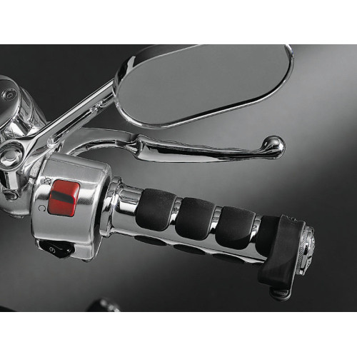 PartzBiz HD: 3479408-Universal Throttle Boss ยางสีดำแต่ละด้ามจับพาย Harley Big Twin XL V-Rod