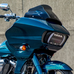 PartzBiz HD KWW-01-0621-DS - Klock Werks Sport Flare Windshield 11” Dark Smoke Lexan Harley Touring 2015+