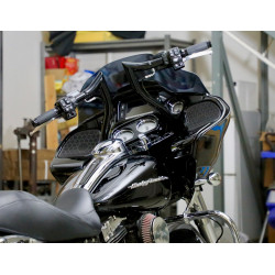 PartzBiz HD LA-7316-12B - LA Choppers 1-1/2‚” 12‚” แฮนด์บาร์ Hammerhead สีดำ Harley Road Glide King 2015+