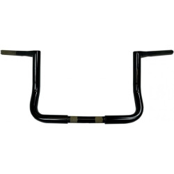 PartzBiz HD LA-7361-10B - LA Choppers 10‚” แฮนด์ทัวร์ริ่งสีดำเงา 1.25 Twin Peaks Harley Batwing