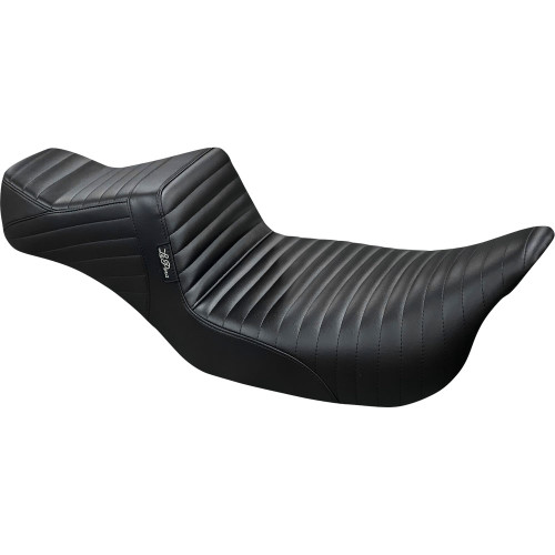 PartzBiz HD: 3488253-Le Pera Black Tailwhip Daddy Long Legs 2 Up Pleated Seat Harley Touring 08+