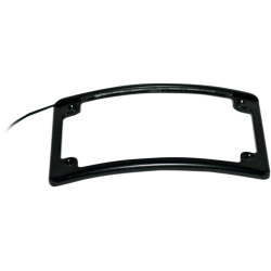 PartzBiz HD LPF-RAD-B-LP - Custom Dynamics Black Low Profile Radius License Plate Frame L.E.D 4 Harley - LPF-RAD-B-LP