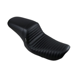 PartzBiz HD LY-590PT - Le Pera Black Kickflip Seat Pleated Up Harley Softail Street FXBB FLSL Slim 18+