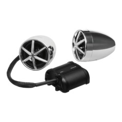 PartzBiz HD MC600B - Chrome 3” Boss Audio MC600B Bluetooth 800 Watt Speakers Amp Kit Weatherproof FXD PartzBiz HD MC600B - Chrome 3” Boss Audio MC600B Bluetooth 800 Watt Speakers Amp Kit Weatherproof FXD