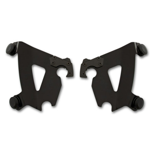 PartzBiz HD: 3466148-Memphis Shades Black Cafe Fairing Trigger-Lock Mount Harley Dyna Softail FXBB