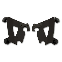 PartzBiz HD MEB2034 - Memphis Shades Black Cafe Fairing Trigger-Lock Mount Kit Harley 18+ Softail FXLR