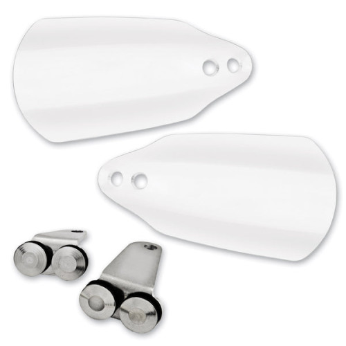 PartzBiz HD: 3451570-Memphis Shades Club Style Black Lucite Hand Guards Dual Sport Harley Road King