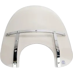 PartzBiz HD MEM3719 - Memphis Shades Fats Windshield 19” Solar 9” Headlight Cutout Chrome Strap Harley