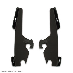 PartzBiz HD MEM7161 - Memphis Shades Batwing Front Black ABS Fairing Harley Dyna 08-17 Fat Bob FXDF