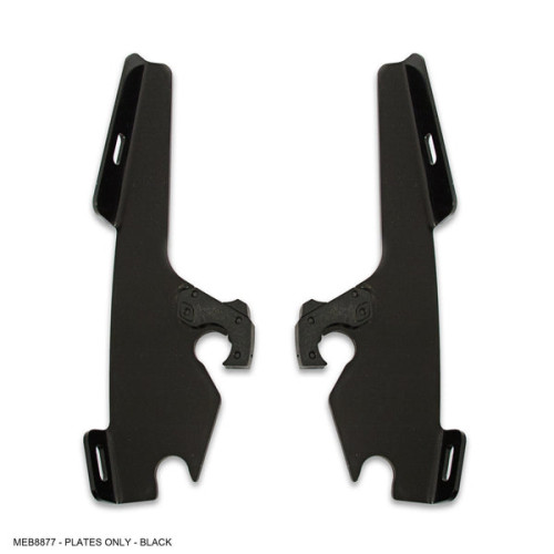 PartzBiz HD: 3479560-Memphis Shades Batwing ด้านหน้าสีดำ ABS Fairing Harley Dyna 08-17 Fat Bob FXDF