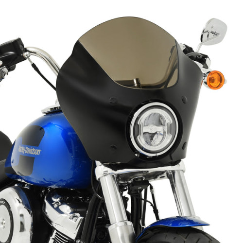 PartzBiz HD: 3466246-Memphis Shades Gloss Black Gauntlet Fairing Windscreen Harley 18+ Softail FXLR