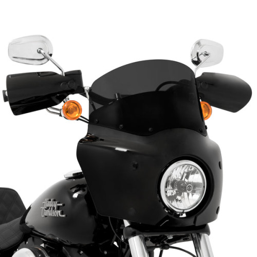 PartzBiz HD: 3466142-Memphis Shades 17” Black Smoke Tint Road Warrior Windshield Harley Softail Dyna