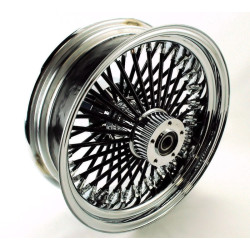 PartzBiz HD MS16561642 BLK SPK - 16 X 5.5 Black Spoke Chrome Rim 52 Fat Mammoth Rear Wheel 09-2020 Harley Touring PartzBiz HD MS16561642 BLK SPK - 16 X 5.5 Black Spoke Chrome Rim 52 Fat Mammoth Rear Wheel 09-2020 Harley Touring