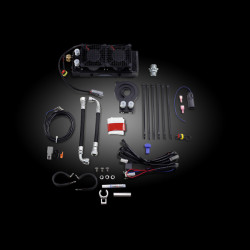 PartzBiz HD Oil Cooler Kit - UltraCool Oil Cooler Kit Black 220 CFM Plug-and-Play Harley Touring FLTRX 17+