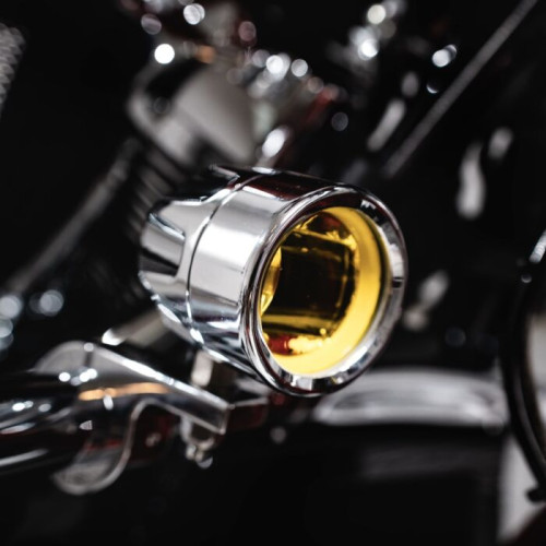 PartzBiz HD: -Custom Dynamics Black Halo Fog Lamps Mount Kit for 1-1/4" Engine Guard Tube  PB-125-B 2040-2345 20402345 FLTCU FLHX FLHR FLTR FLHT FLTRX electra road street glide ultra light Custom Dynamics ProBeam fog lamps
