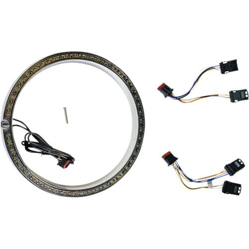 PartzBiz HD: -Custom Dynamics Standard LED Turn Signal Black Ring Trim Harley Touring 14-20 PB-7TR-AW-1B electra road street glide king best for buy davidson flh flt amber light indicator built in plug n play 2001-2307 2001-2308 2001-2309 2001-2310 2001-2311 2001-2312 
