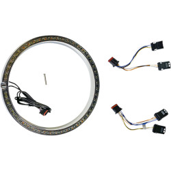 PartzBiz HD PB-7TR-AW-2C - Custom Dynamics Standard LED Turn Signal Black Ring Trim Harley Touring 06-13 PB-7TR-AW-2C electra road street glide king best for buy davidson flh flt amber light indicator built in plug n play 2001-2307 2001-2308 2001-2309 2001-2310 2001-2311 2001-2312 