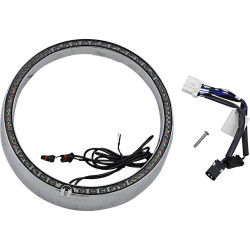 PartzBiz HD PB-7TR-SEQ-2C - Custom Dynamics Standard LED Turn Signal Black Ring Trim Harley Touring 06-13 PB-7TR-SEQ-2C electra road street glide king best for buy davidson flh flt amber light indicator built in plug n play 2001-2307 2001-2308 2001-2309 2001-2310 2001-2311 2001-2312