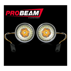 PartzBiz HD PB-BB-AW-JAEBS - Black ProBeam CVO Bullet Bezel Dynamic Ringz LED Turn Signals w/Smoked Lens PartzBiz HD PB-BB-AW-JAEBS - Black ProBeam CVO Bullet Bezel Dynamic Ringz LED Turn Signals w/Smoked Lens