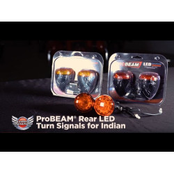 PartzBiz HD PB-BR-RR-IND-BR - Black ProBeam Bullet Ringz LED Rear Turn Signal w/Red Lens PartzBiz HD PB-BR-RR-IND-BR - Black ProBeam Bullet Ringz LED Rear Turn Signal w/Red Lens
