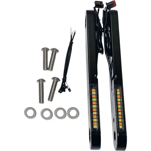 PartzBiz HD: -Custom Dynamics ProBeam Black Flush Dynamic Strips Turn Signal FLH 97-13 PartzBiz HD: -Custom Dynamics ProBeam Black Flush Dynamic Strips Turn Signal FLH 97-13