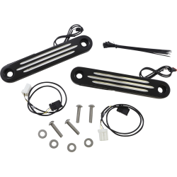 PartzBiz HD PB-DS2-13-CON - Custom Dynamics ProBeam Contrast Flush Dynamic Strips Turn Signal FLH 97-13 PB-DS-13-CON