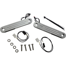 PartzBiz HD PB-DS2-14-C - Custom Dynamics Chrome ProBEAM Dynamic Strips V2 สัญญาณไฟเลี้ยวด้านหน้า Harley Touring 96-Up
