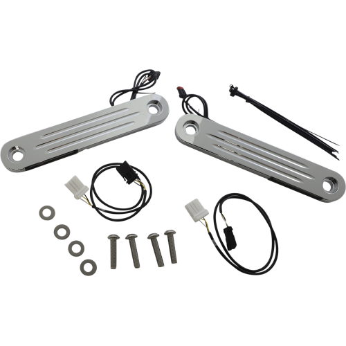 PartzBiz HD: -Custom Dynamics Chrome ProBEAM Dynamic Strips V2 สัญญาณไฟเลี้ยวด้านหน้า Harley Touring 96-Up