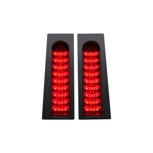 PartzBiz HD: -Custom Dynamics ProBEAM Fillerz Black Saddlebag RED LED Lights Harley 23-24