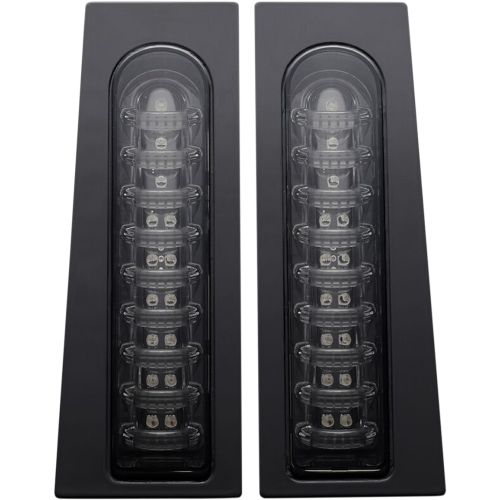 PartzBiz HD: -Custom Dynamics ProBEAM Fillerz Black Saddlebag SMOKE LED Lights Harley 23-24