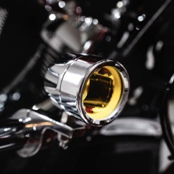 PartzBiz HD PB-FOG-BCM-B - Custom Dynamics ProBeam LED สีดำ Halo ไฟตัดหมอก Harley Touring FLH/T 14-Up 2014-2019 FLTCU FLHX FLHR FLTR FLHT FLTRX electra road street glide ultra light 2001-2195 20012195