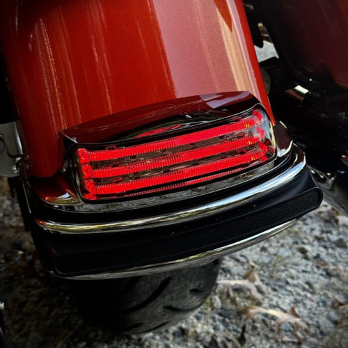 PartzBiz HD: -Custom Dynamics ProBeam Chrome Red LED Rear Fender Taillight 09-19 FLHT 59672-09 2040-2352 20402352 custom best light for 2009-2019 FLTCU FLHX FLHR FLTR FLHT fltrx ProBeam 