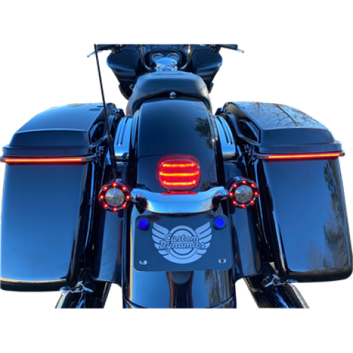 PartzBiz HD: -Custom Dynamics ProBeam Red Mini Add-On LED ไฟท้ายเบรก Harley Touring 14-Up ไฟเบรกหยุด การอัพเกรดทดแทนใหม่ bagger dresser